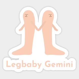 Legbaby Gemini | Zodiac | Cute | Funny | Weird | Gift | Minimalist | Star Sign | Astrology | Sticker